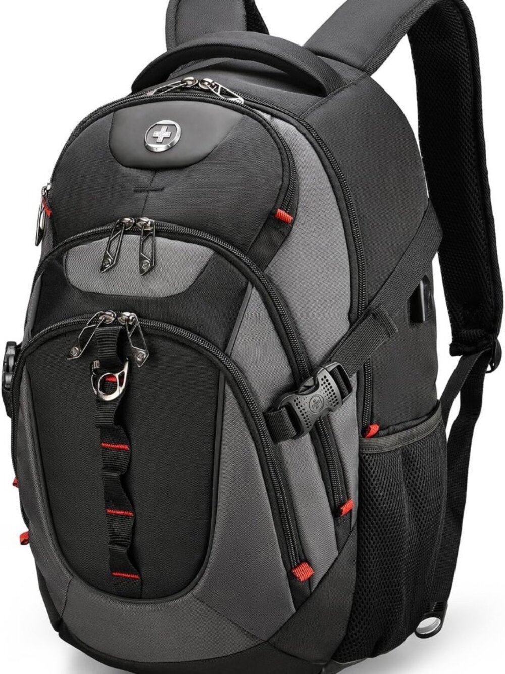 Stylish Travel Laptop Backpack with USB Charging, Fits 15.6" Computer, 31L
